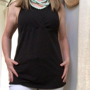 Duo Maternity Black Nursing Top W/Built-In Bra